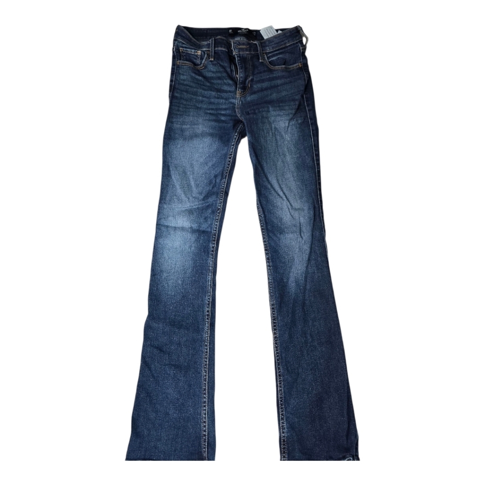 Hollister Dark Mid Rinse Bootcut Jeans